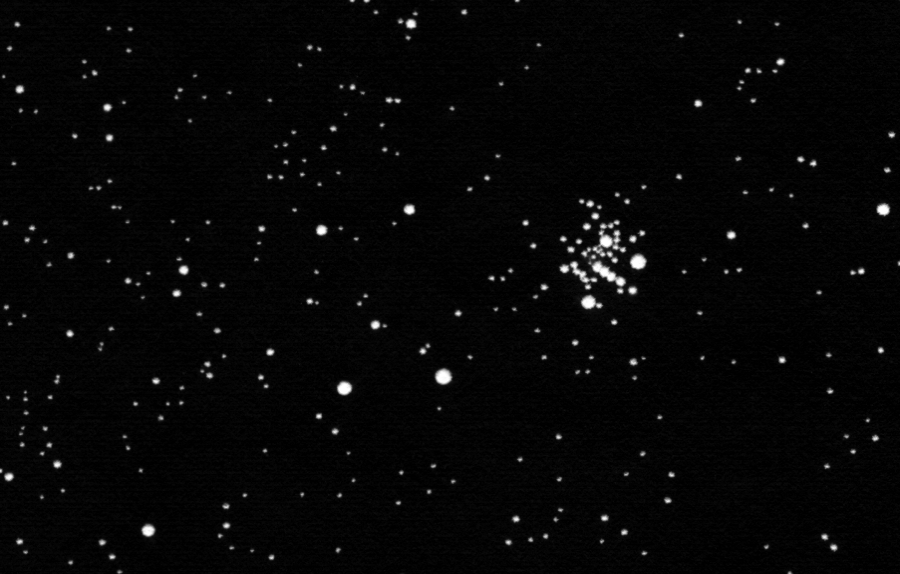 Ékszerdoboz (NGC 4755), pozitívba fordított rajz.