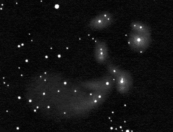 NGC 6334 rajz 10 cm-es Newton távcsővel.
