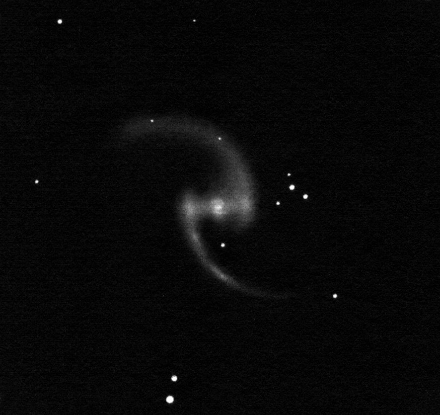NGC 1365, pozitívba fordított rajz.