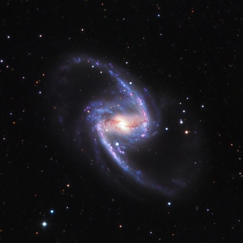 NGC 1365 photo by László Francsics using a 51 cm and a 70 cm DK telescope.