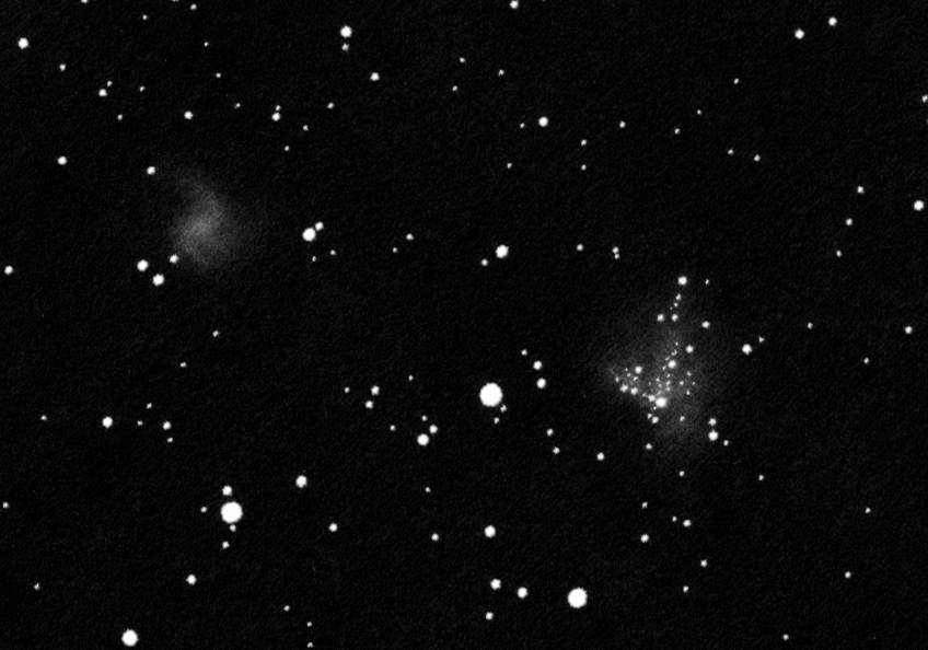 NGC 6939-46 rajz 10 cm-es Newton távcsővel.