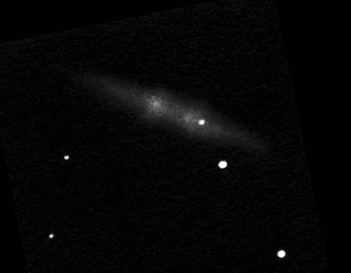 M 82 + SN 2014J rajz 10 cm-es Newton távcsővel.