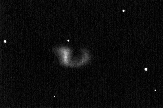 NGC 4027, pozitívba fordított rajz.