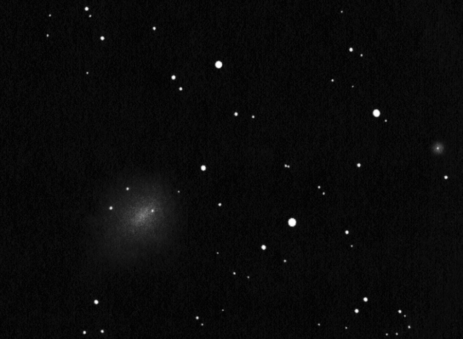NGC 6822 drawing inverted into positive.