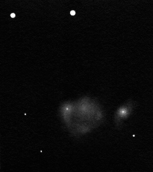 NGC 2444-45 drawing made using a 16