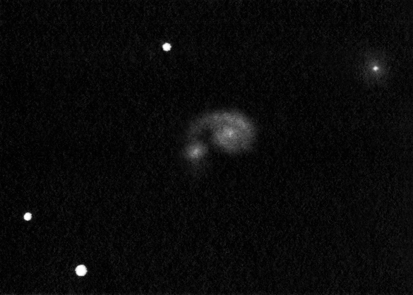 NGC 5278-79, pozitívba fordított rajz.