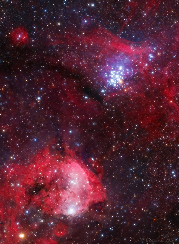NGC 3293-3324 photograph by Iván Éder using his 8
