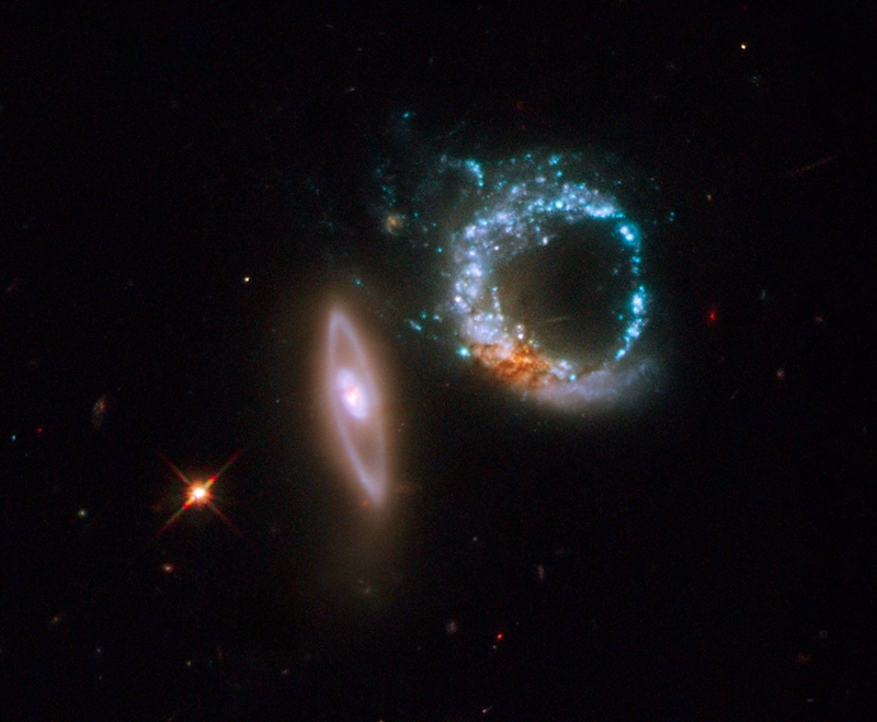 Hubble image of IC 298 (Arp 147) .