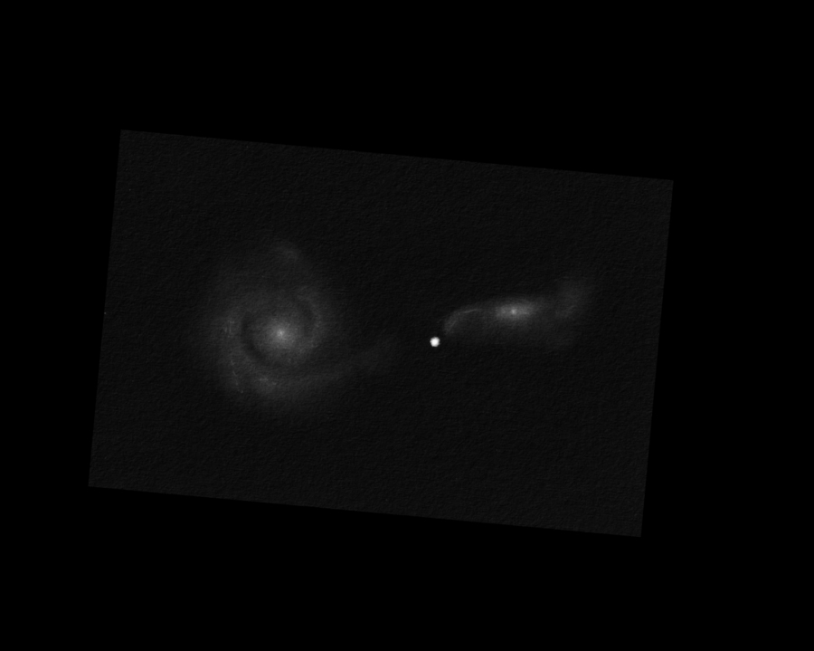 40 cm-es távcsővel készült rajz az NGC 5426-27 galaxisokról.