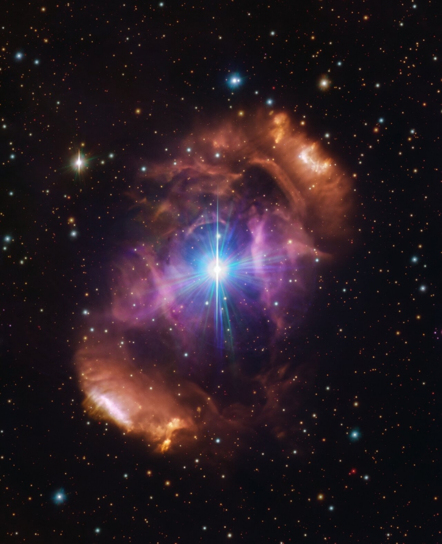 Photo of NGC 6164-65 using the 2.61 m VLT Survey Telescope.