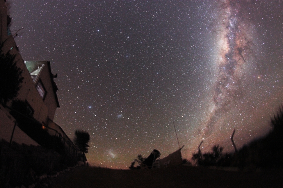 The Milky Way and the Magellanic Clouds from Hakos